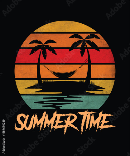 summer time t shirt design 