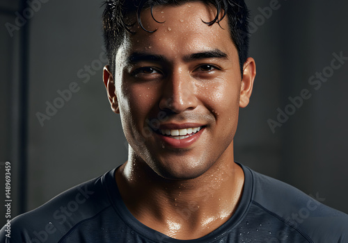 Confident Fit Man Portrait After Workout