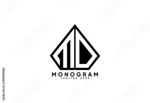 Free Download MD letter creative monogram vector logo design. - GFXLoad