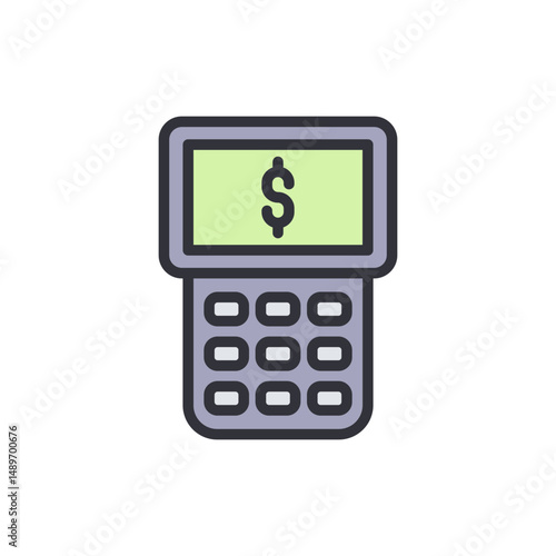 Stylized Calculator Displaying Dollar Symbol For Financial Calculations