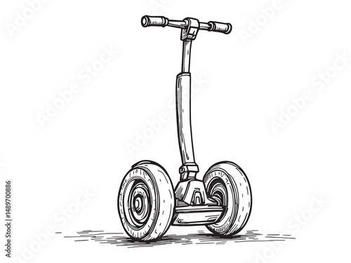 Segway vector line art