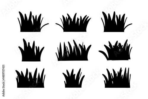 Grass silhouette vector illustration