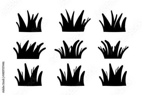 Grass silhouette vector illustration