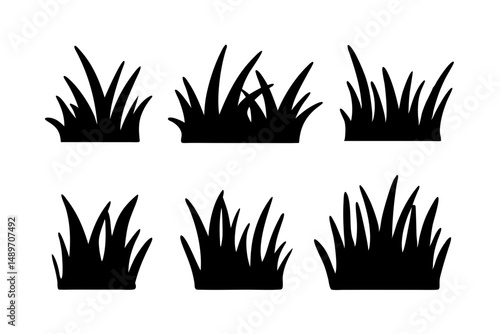 Grass silhouette vector illustration