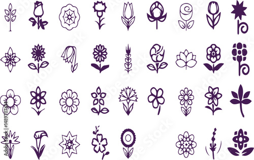 Beautiful flower art and mandala vector design