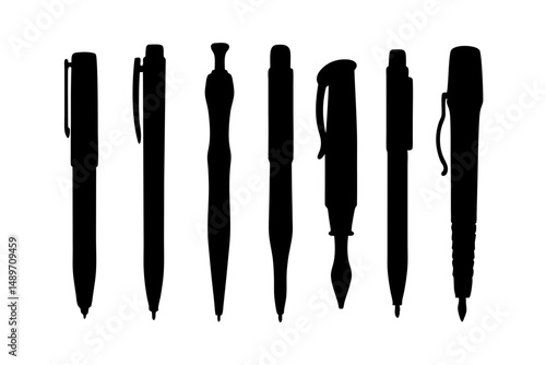 Pen silhouette vector illustration