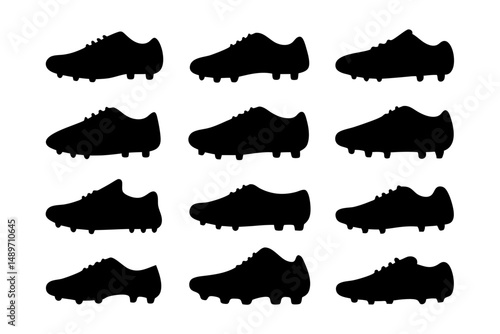 Soccer shoe silhouette vector illustration