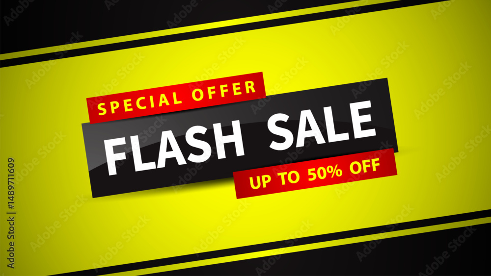 Flash sale label. Sale discount message symbol. Sale advertising sign. Flash sale banner, poster. Vector illustration Flash sale label. Sale discount message symbol. Sale advertising sign. Flash sale banner, poster. Vector illustration