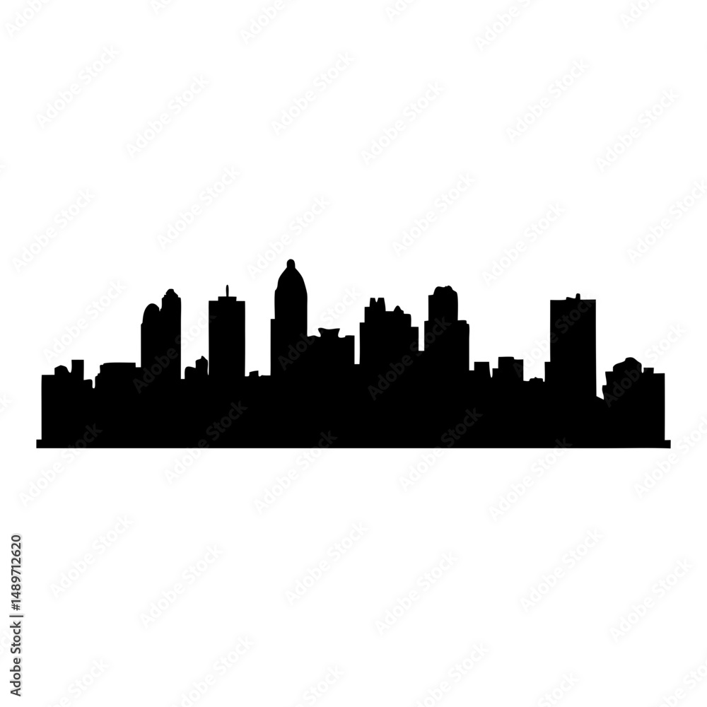 Obraz premium Cityscape urban skyline vector illustration