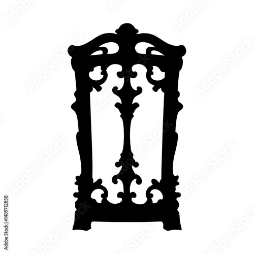 Decorative door design vector illustration
