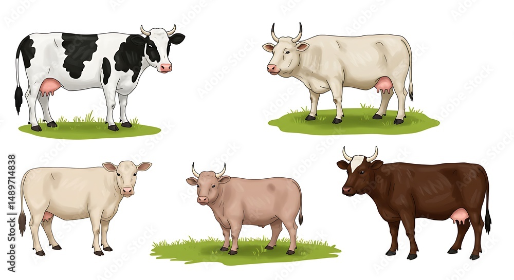 Fototapeta premium Cattle Collection: A Bovine Portrait