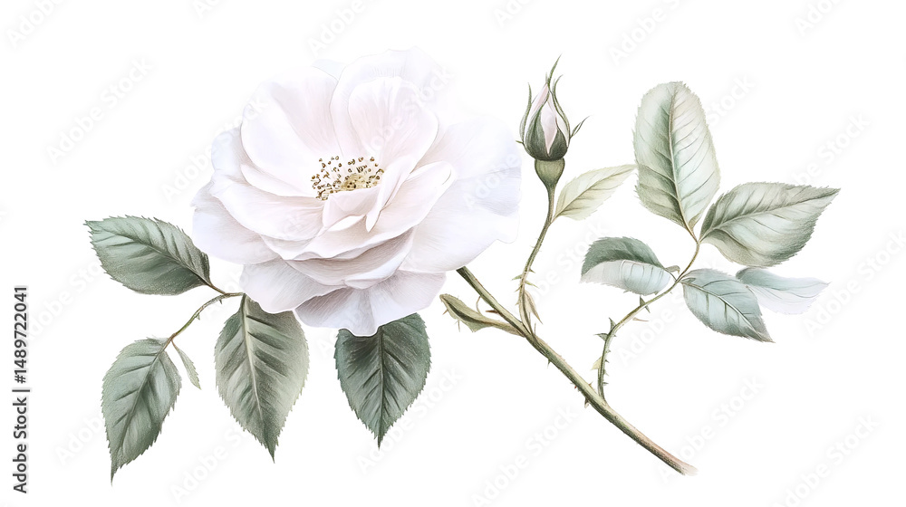 Obraz premium Delicate Flower Drawing