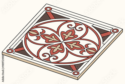 57 ornate,geometric,pattern,symmetry,tile,mosaic,colorful,intricate,detailed,ornamental,textured,baroque,renaissance