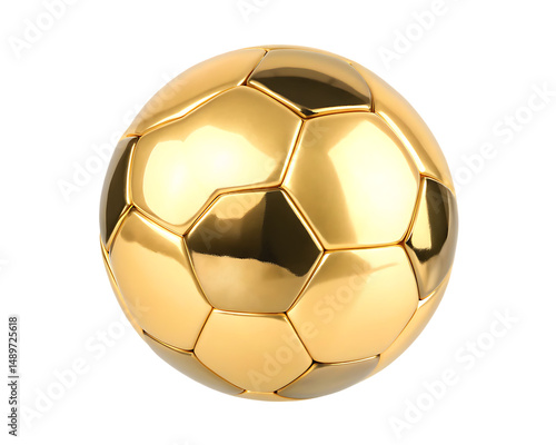 soccer ball gold isolated on  white background  PNG