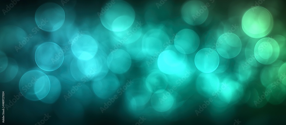 Teal and aqua bokeh lights blur a background. Teal and aqua bokeh lights blur a background.