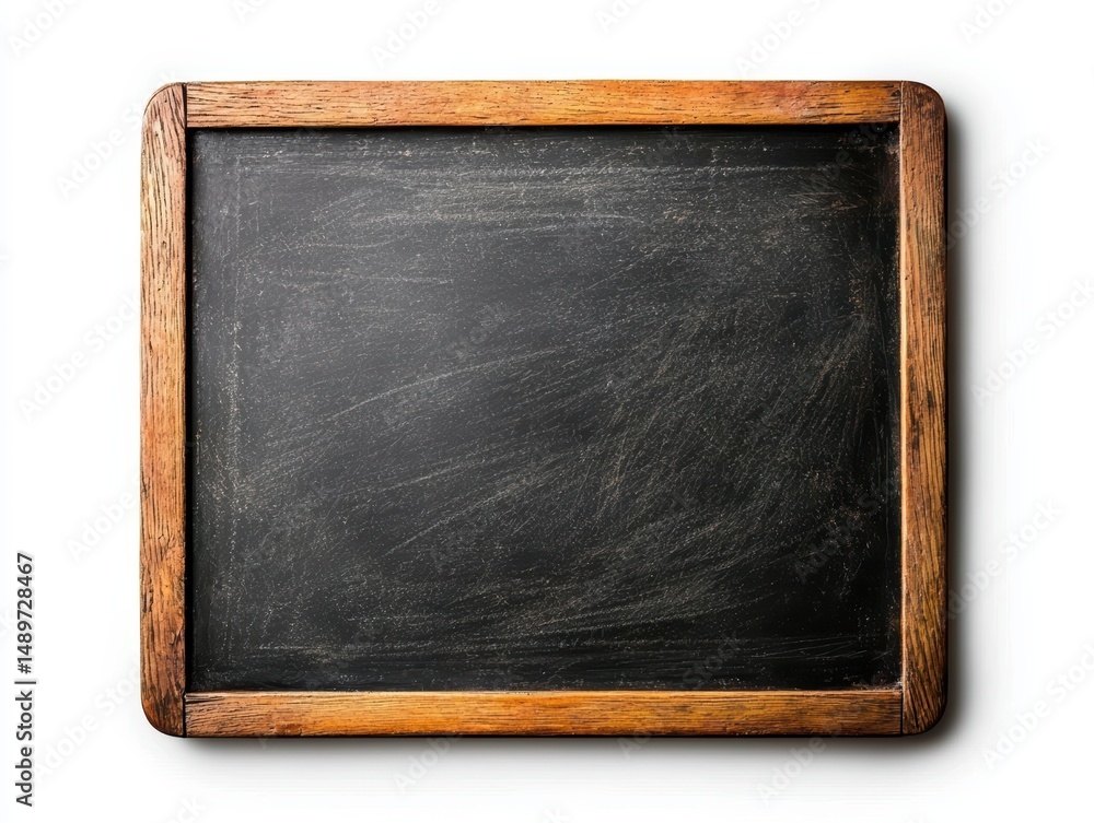 Fototapeta premium Empty Blackboard with Wooden Frame for Educational Purposes