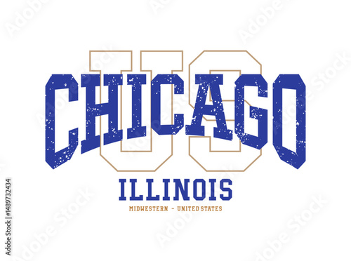 Chicago graphic design for t shirt, sweatshirt and other uses.