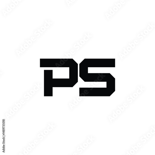 PS monogram logo design letter text name symbol monochrome logotype alphabet character simple logo