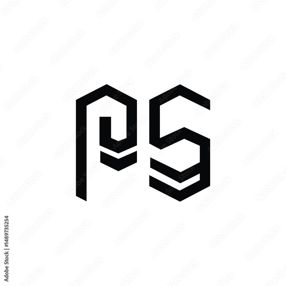 PS monogram logo design letter text name symbol monochrome logotype alphabet character simple logo PS monogram logo design letter text name symbol monochrome logotype alphabet character simple logo
