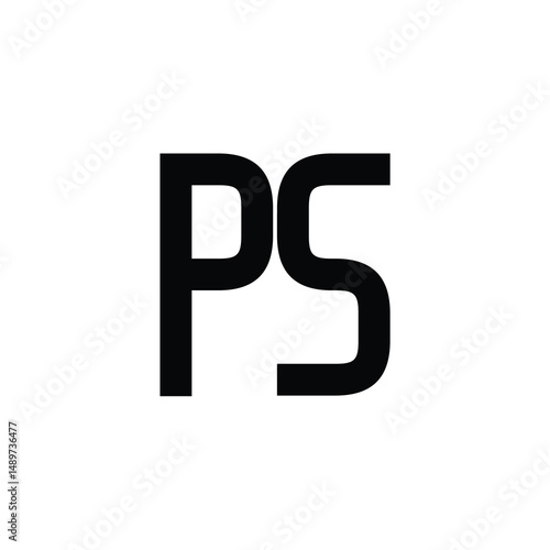Free Download PS monogram logo design letter text name symbol monochrome logotype alphabet character simple logo - GFXLoad