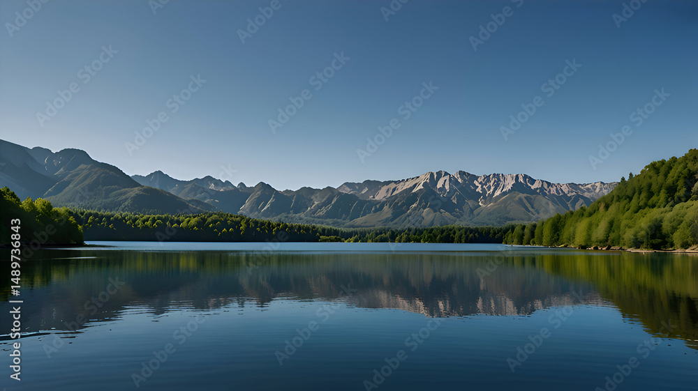 Fototapeta premium mountain lake reflection