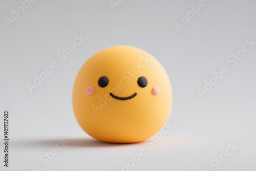 Wallpaper Mural illustrate singular elegantly designed emoji as focal point isolated on pristine white background Torontodigital.ca