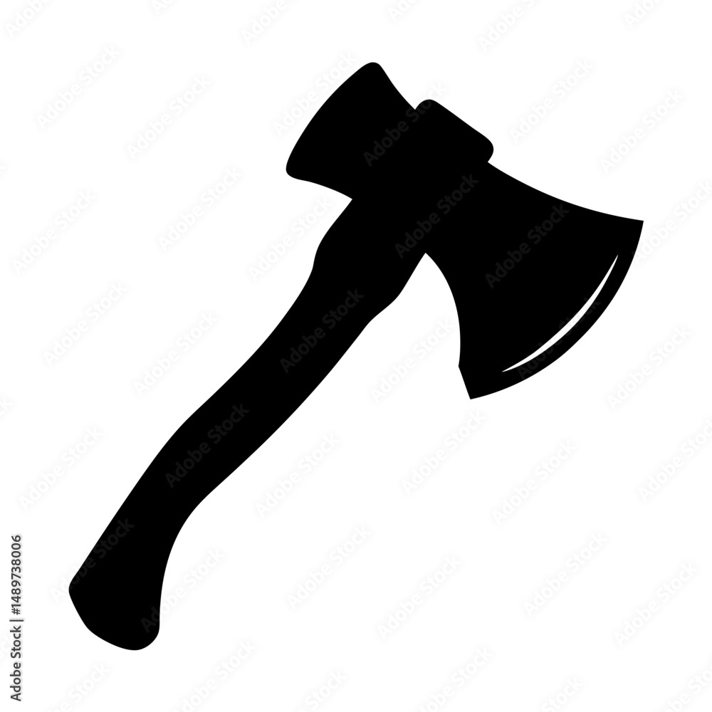 Axe Illustration Black Silhouette Icon Vector Illustration Axe Illustration Black Silhouette Icon Vector Illustration