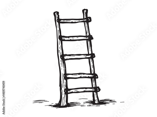 Agility Ladder vector line art illustration