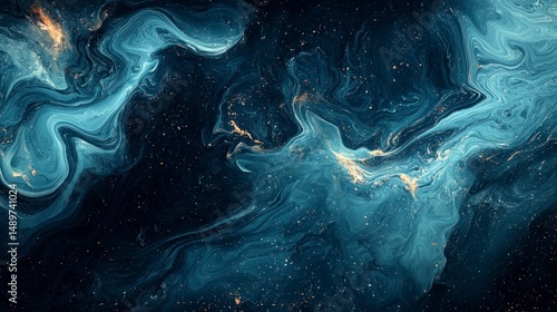 Dark Turquoise Grunge Texture with Moody Design Elements