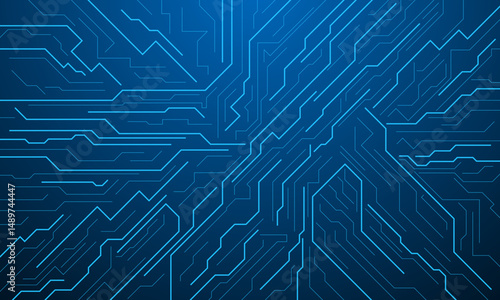 vector futuristic circuit board , Electronic motherboard , Communication and engineering concept , Hi-tech digital technology concept	
