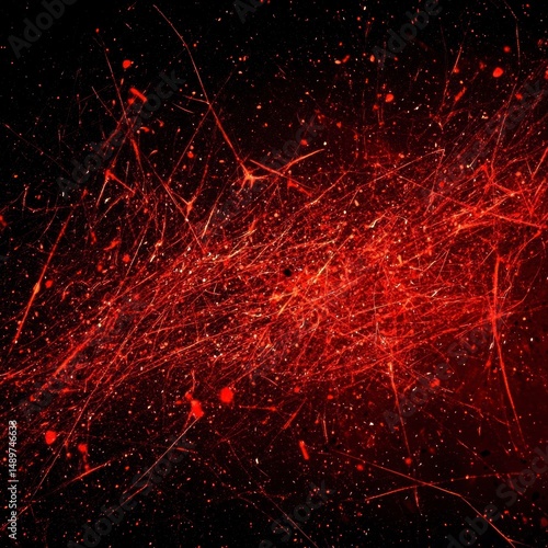 Red Abstract Texture with Scratches on Dark Background