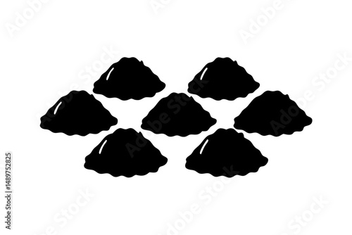 Artistic Heap Silhouette Collection vector illustration