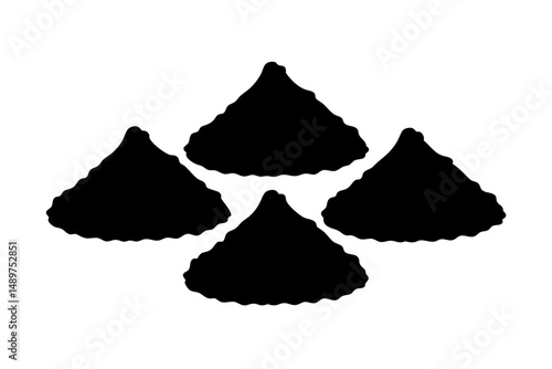 Scalloped Pile Outline Illustration vector illustration