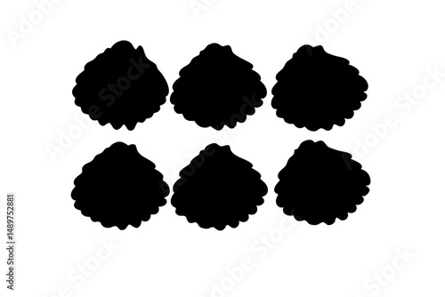 Frilly Mound Design Elements vector illustration