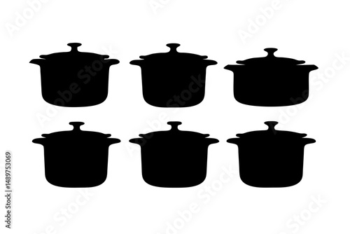 Stew Pot with Cover Illustration vector illustration
