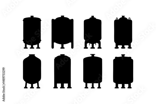 Water Storage Tank Outline Illustration vector illustration