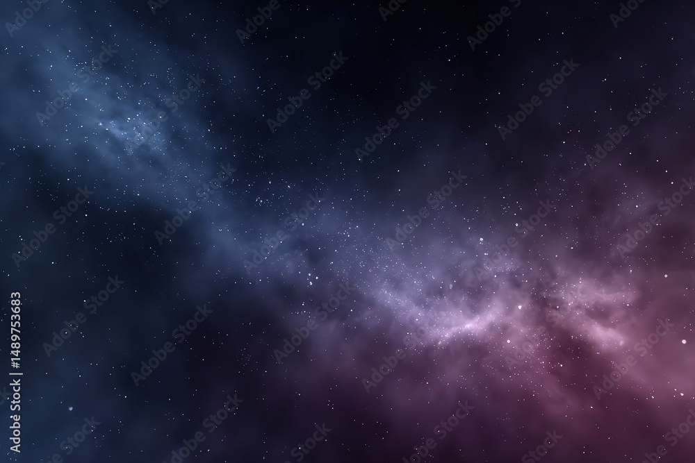 Naklejka premium Ethereal cosmic nebula with stunning interplay of light and color in vast universe, perfect for cosmic exploration and dreamlike space adventures.