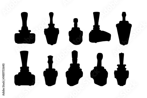 Gaming Controller Outline Design Elements vector illustration