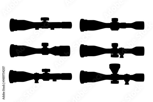 Compact Rifle Scope for Quick Target Acquisition vector illustration