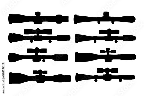Lightweight Rifle Scope with Enhanced Accuracy vector illustration