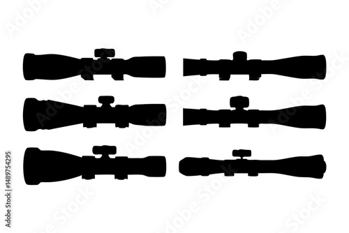 Versatile Rifle Scope for Various Firearms vector illustration
