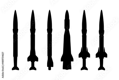 Abstract Rocket Silhouette for Artistic Creations vector illustration