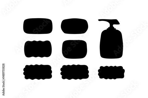 Travel Soap Silhouette for Portable Toiletries vector illustration