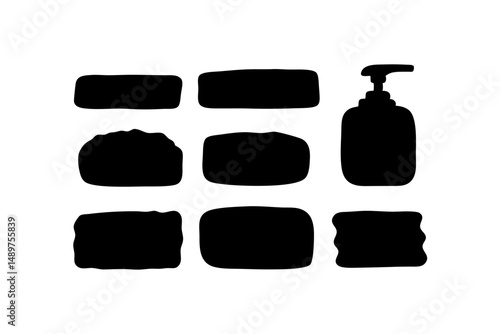 Decorative Soap Silhouette for Gift Packaging vector illustration