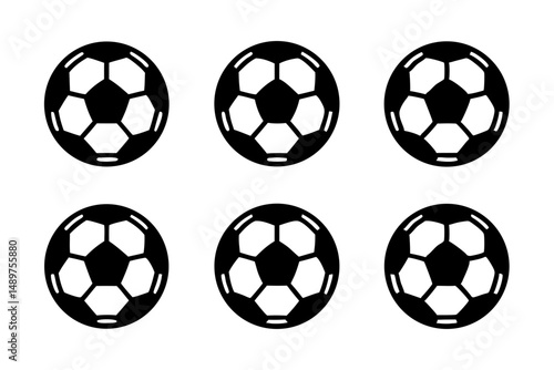 Classic Soccer Ball Silhouette for Team Logos vector illustration