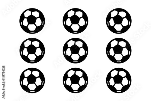 Dynamic Soccer Ball Silhouette for Motion Graphics vector illustration