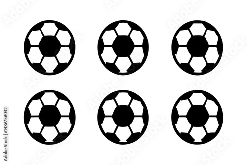 Decorative Soccer Ball Silhouette for Event Posters vector illustration