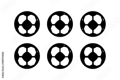 Decorative Soccer Ball Silhouette for Event Posters vector illustration