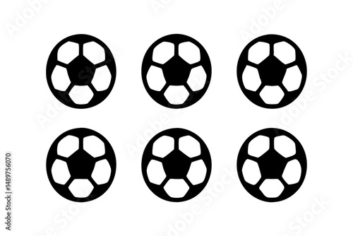 Cartoon Soccer Ball Silhouette for Children's Books vector illustration