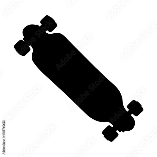 Skateboard silhouette vector illustration